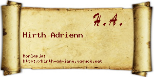 Hirth Adrienn névjegykártya