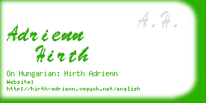 adrienn hirth business card